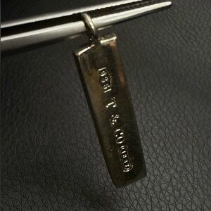 Tiffany & Co 1837 Sterling Silver Bar Pendant (no chain)